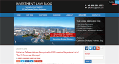 Desktop Screenshot of investmentlawblog.com