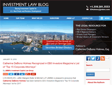 Tablet Screenshot of investmentlawblog.com